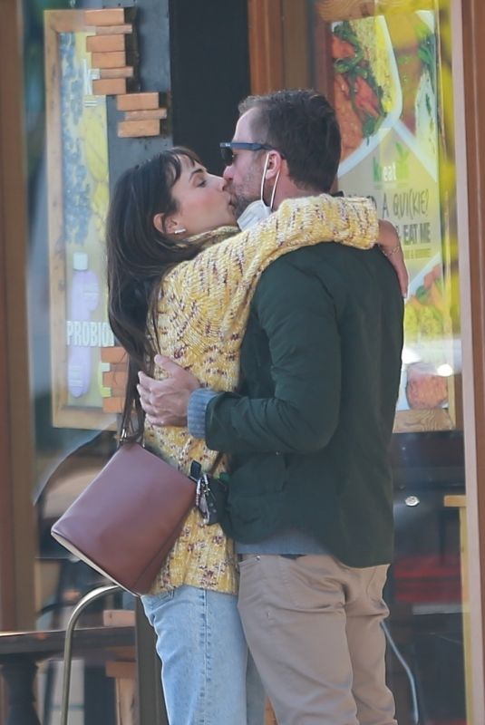 JORDANA BREWSTER and Mason Morfit Out Kissing in Brentwood 10/27/2020