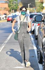 JORDANA BREWSTER in Overalls Out in Los Angeles 10/11/2020
