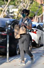 JORDANA BREWSTER in Overalls Out in Los Angeles 10/11/2020