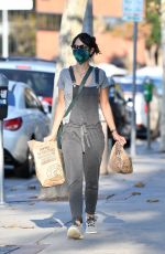 JORDANA BREWSTER in Overalls Out in Los Angeles 10/11/2020