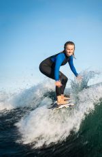JULIANNE HOUGH Surfing in Wetsuit  - Instagram Photos 10/11/2020