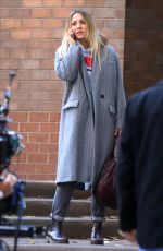 KALEY CUOCO on the Set of The Flight Attendant in New York 10/06/2020