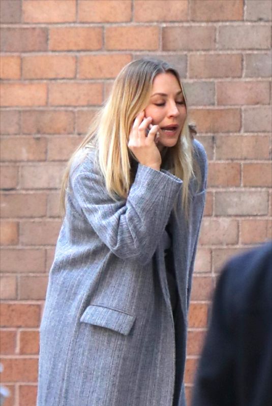 KALEY CUOCO on the Set of The Flight Attendant in New York 10/06/2020