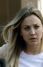 KALEY CUOCO on the Set of The Flight Attendant in New York City 10/10/2020