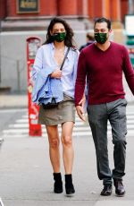 KATIE HOLMES and Emilio Vitolo Jr Out in New York 10/22/2020