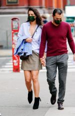 KATIE HOLMES and Emilio Vitolo Jr Out in New York 10/22/2020