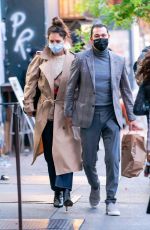 KATIE HOLMES and Emilio Vitolo Jr. Out in New York 10/13/2020