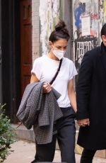 KATIE HOLMES and Emilio Vitolo Jr. Out in New York 10/20/2020
