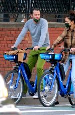 KATIE HOLMES and Emilio Vitolo Jr. Out Riding Citi Bikes in New York 10/20/2020