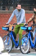 KATIE HOLMES and Emilio Vitolo Jr. Out Riding Citi Bikes in New York 10/20/2020