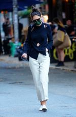 KATIE HOLMES Out in New York 10/15/2020