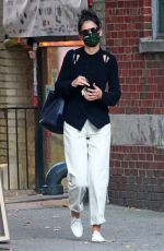 KATIE HOLMES Out in New York 10/15/2020