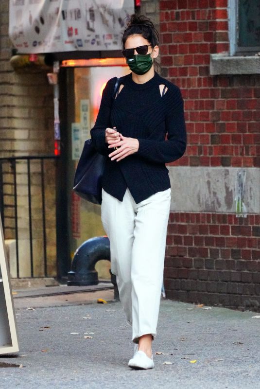 KATIE HOLMES Out in New York 10/15/2020