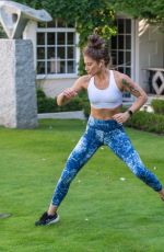 KATIE WAISSEL Workout at a Park in London 10/24/2020