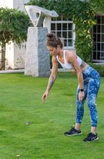 KATIE WAISSEL Workout at a Park in London 10/24/2020