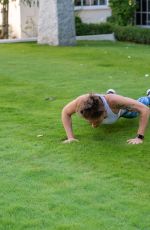 KATIE WAISSEL Workout at a Park in London 10/24/2020