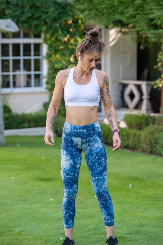 KATIE WAISSEL Workout at a Park in London 10/24/2020