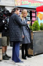 KELLI GIDDISH and Jamie Gray on the Set of Law & Order: SVU in New York 10/19/2020