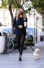 KELLY BENSIMON Out for Coffee with Her Dog in New York 10/14/2020