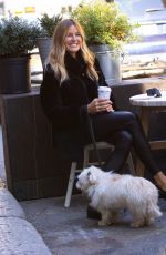 KELLY BENSIMON Out for Coffee with Her Dog in New York 10/14/2020