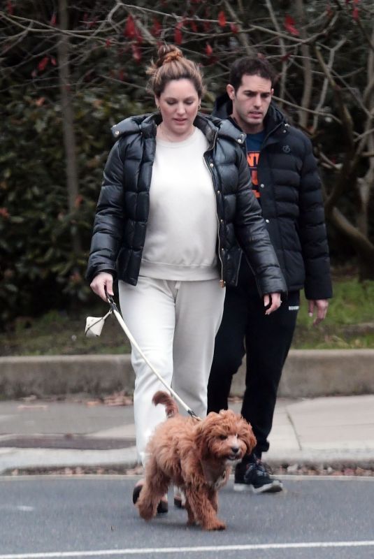 KELLY BROOK and Jeremy Parisi Out with Their Dog in London 10/10/2020