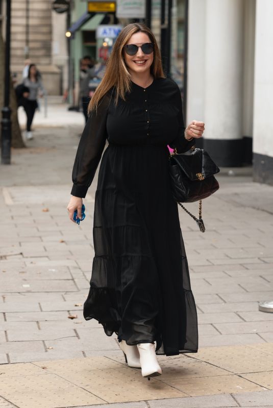 KELLY BROOK Arrives at Global Radio in London 10/05/2020