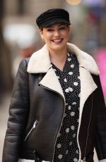 KELLY BROOK Arrives at Heart Radio in London 10/07/2020