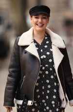 KELLY BROOK Arrives at Heart Radio in London 10/07/2020