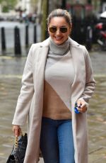 KELLY BROOK Arrives at Heart Radio in London 10/13/2020
