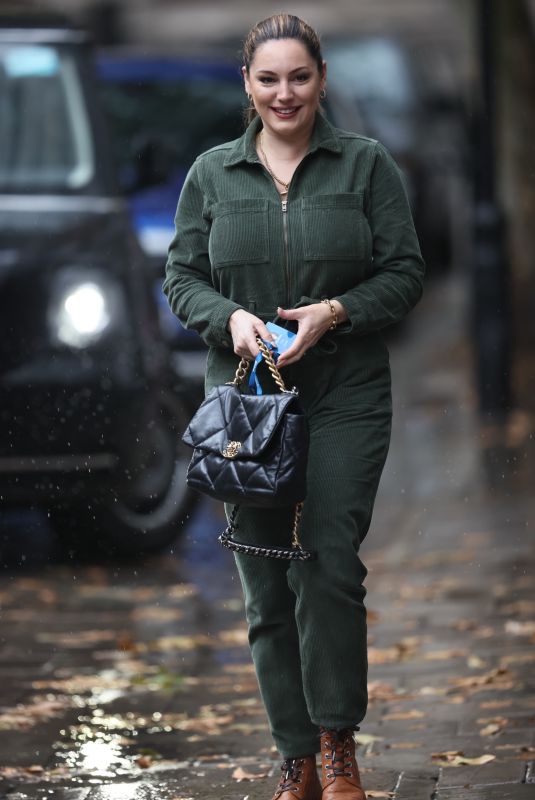 KELLY BROOK in a Green Jumpsuit Out in London 10/09/2020