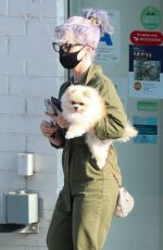 KELLY OSBOURNE Picks Up her Dog from Groomer in Los Angeles 10/22/2020