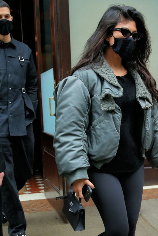 KOURTNEY KARDASHIAN and ADDISON RAE Leaves Greenwich Hotel in New York 10/12/2020