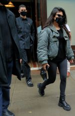 KOURTNEY KARDASHIAN and ADDISON RAE Leaves Greenwich Hotel in New York 10/12/2020
