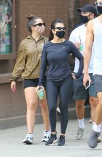 KOURTNEY KARDASHIAN and ADDISON RAE Out in New York 10/11/2020