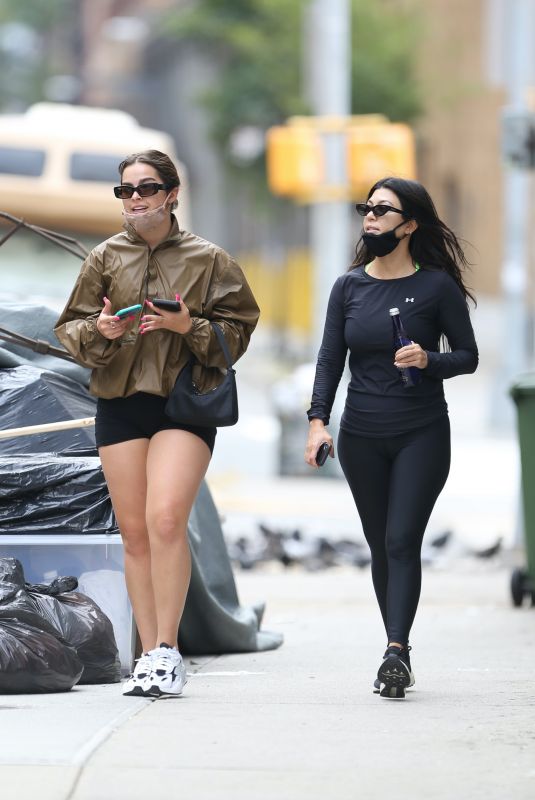 KOURTNEY KARDASHIAN and ADDISON RAE Out in New York 10/11/2020