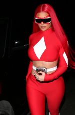 KYLIE JENNER as Power Ranger Arrives at Halloween Party in Beverly Hills 10/30/2020