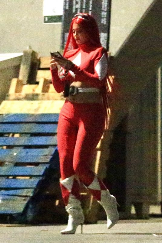 KYLIE JENNER Sneaking Out of Halloween Party in West Hollywood 10/30/2020