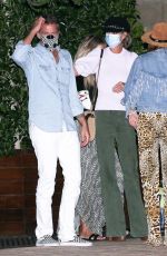 LAETICIA HALLYDAY Out for Dinner with a Friends in Malibu 10/02/2020