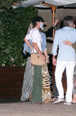 LAETICIA HALLYDAY Out for Dinner with a Friends in Malibu 10/02/2020