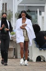 LAURA HARRIER on the Set of Her New Movie at Malibu Pier in Los Angeles 10/26/2020