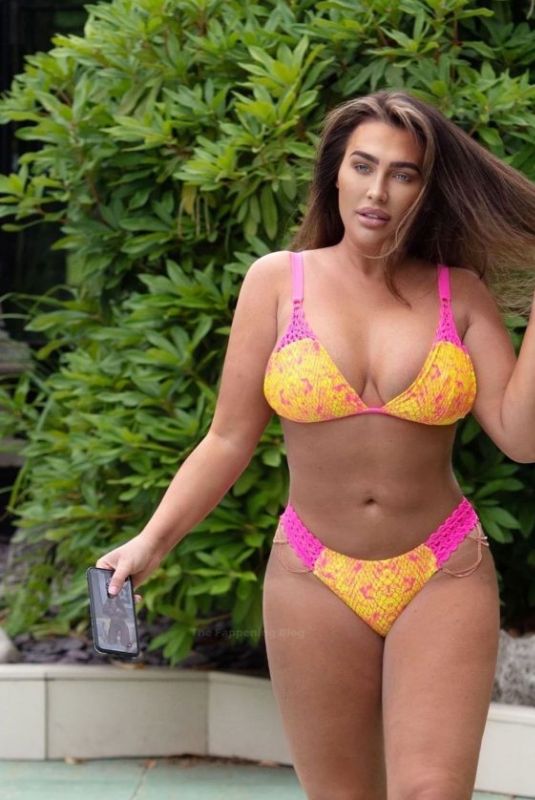LAUREN GOODGER in Bikini at a Pool in Kent 10/19/2020