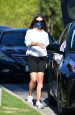 LEA MICHELE Out and About in Brentwood 10/30/2020