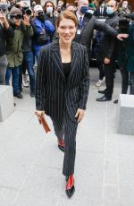 LEA SEYDOUX Arrives at Louis Vuitton Show at Paris Fashion Week 10/06/2020