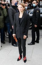 LEA SEYDOUX Arrives at Louis Vuitton Show at Paris Fashion Week 10/06/2020