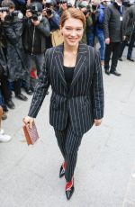 LEA SEYDOUX Arrives at Louis Vuitton Show at Paris Fashion Week 10/06/2020