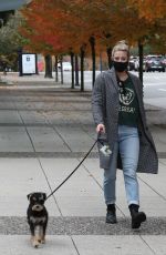 LILI RENHART Out with Her Dog in Vancouver 10/17/2020