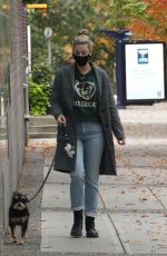 LILI RENHART Out with Her Dog in Vancouver 10/17/2020