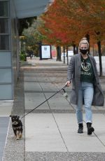 LILI RENHART Out with Her Dog in Vancouver 10/17/2020
