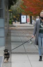 LILI RENHART Out with Her Dog in Vancouver 10/17/2020