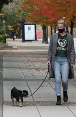 LILI RENHART Out with Her Dog in Vancouver 10/17/2020